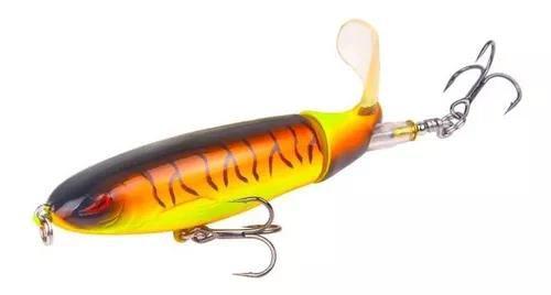 Imagem de Kit 2 Iscas De Pesca Artificial C/ Hélice Whopper Popper