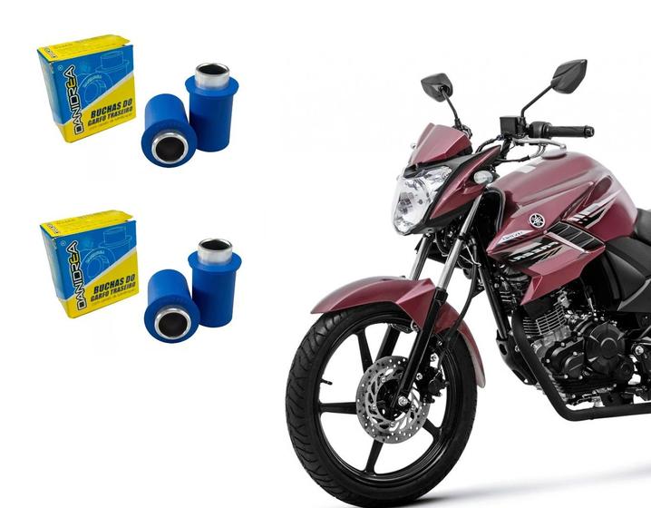 Imagem de Kit 2 Jogo Bucha Quadro Elástico Balança Fazer Ybr Factor 150 Fz15 Ano 2015 Até 2023