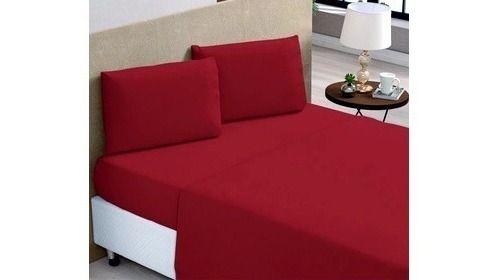 Imagem de Kit 2 Jogo Lençol Cama Casal Queen 4 Pcs Premium Vermelho