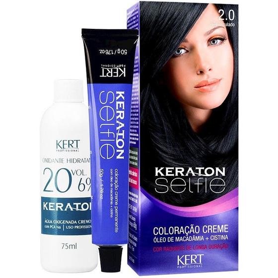 Imagem de KIT 2 Keraton Selfie 2.0 - Preto Azulado 50g