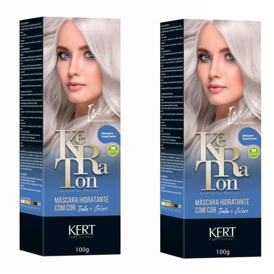 Imagem de Kit 2 Keraton Tonalizante Banho De Brilho Ice - Kert