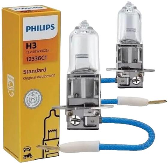 Imagem de KIT 2 Lâmpada Comum 12v H3 55w Philips 12336 30%+ LUZ