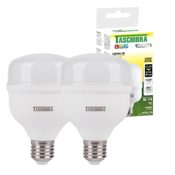 Imagem de Kit 2 Lâmpada Led 20w Tkl 110 Bocal E27 Bivolt Taschibra