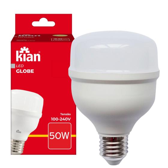 Imagem de Kit 2 Lampada Led Bulbo 50W Branco Neutro 4000K Alta Potencia