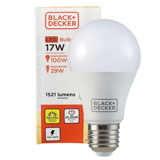 Imagem de Kit 2 Lampada Led Bulbo PERA 17w E27 Branco Neutro 4000K