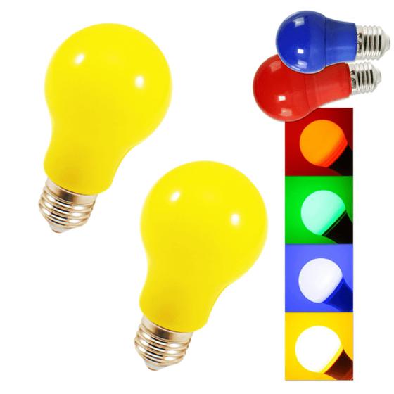 Imagem de Kit 2 Lâmpada Para Decoração De Festas Natal Luz Led 7w E27 Cor Amarelo E277W