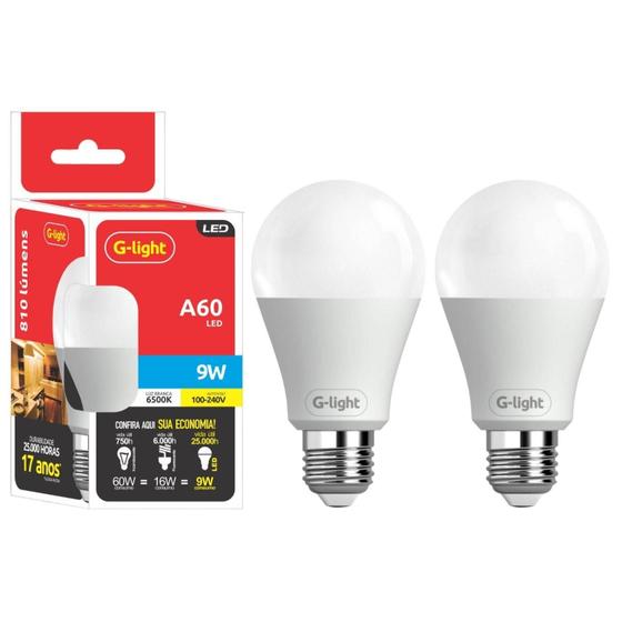 Imagem de Kit 2 Lâmpadas Led 9W E27 Autovolt 6500K Branco Frio Cor Da