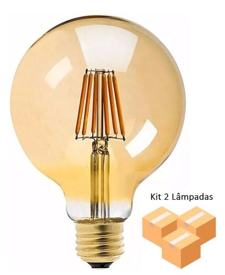 Imagem de Kit 2 Lâmpadas Retrô Led G95 4w Bivolt