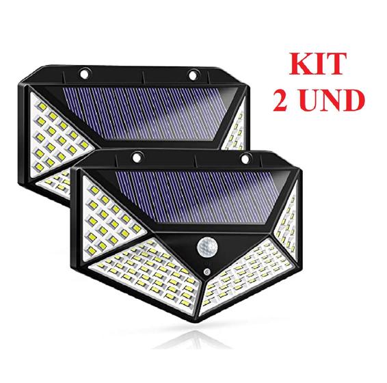 Imagem de Kit 2 Lampâdas Solar Energia Solar Com Sensor Segurança