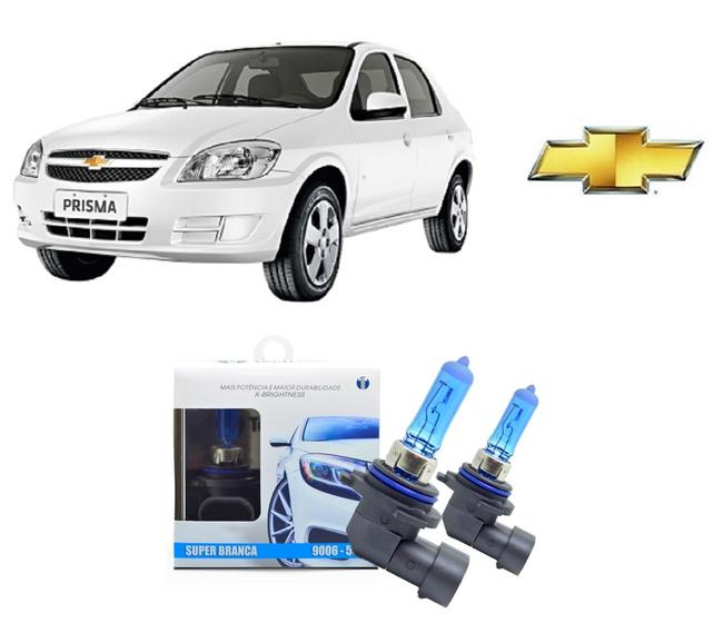 Imagem de Kit 2 Lampadas Super Brancas para Farol De Milha HB4 com 8500K para Chevrolet Prisma ano 2006 a 2012