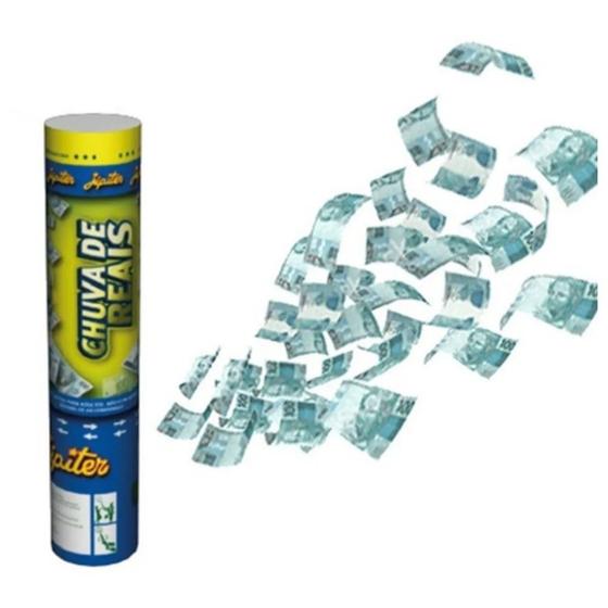 Imagem de Kit 2 Lança Confete Chuva De Dinheiro Reais 30cm