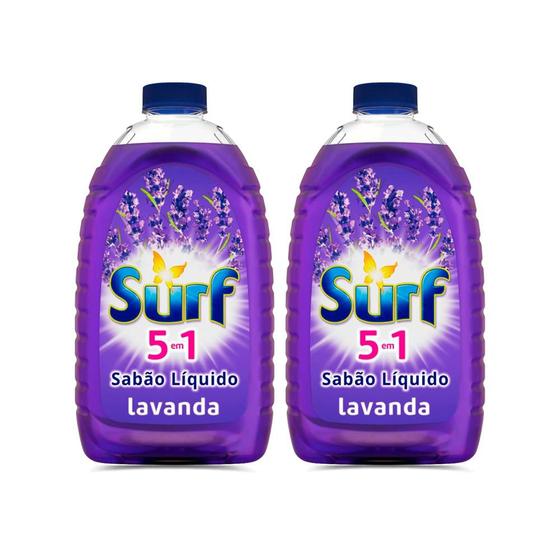 Imagem de Kit 2 Lava-Roupas Líquido Surf  5 em 1 Lavanda 3L