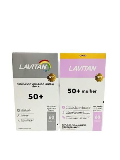 Imagem de Kit 2 Lavitan +50 Senior e Lavitan 50 + Mulher 60 Comprimidos Cimed