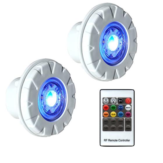 Imagem de Kit 2 Led Refletores Rgb Para Piscina + Controladora E Fonte