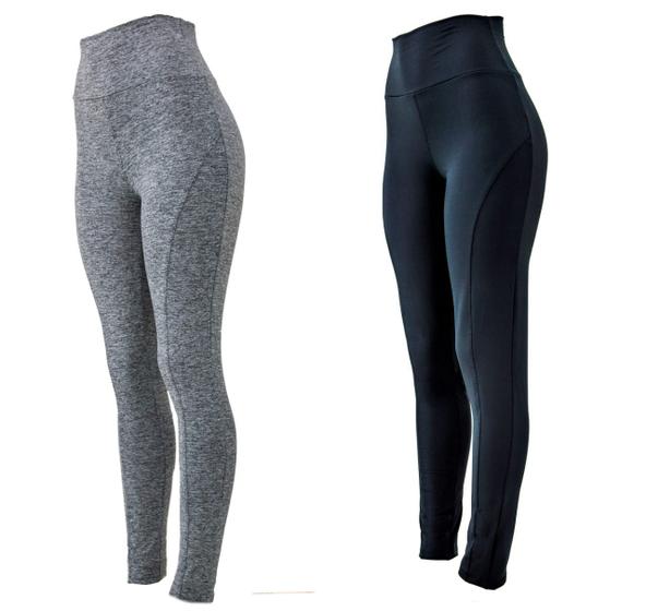 Imagem de Kit 2 leggings montaria plus size peluciada AZUL AZUL G3