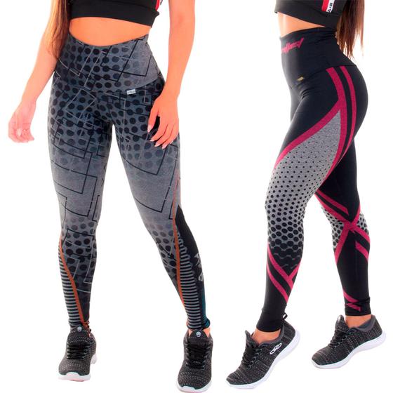 Imagem de Kit 2 Leggings Sublimada Suplex  Não tem Transparência