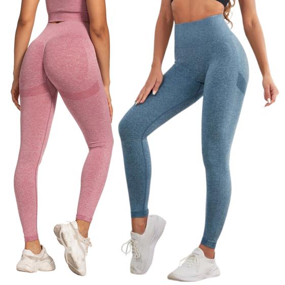 Imagem de Kit 2 Leggins Hupana Empina Bumbum Sem Costura