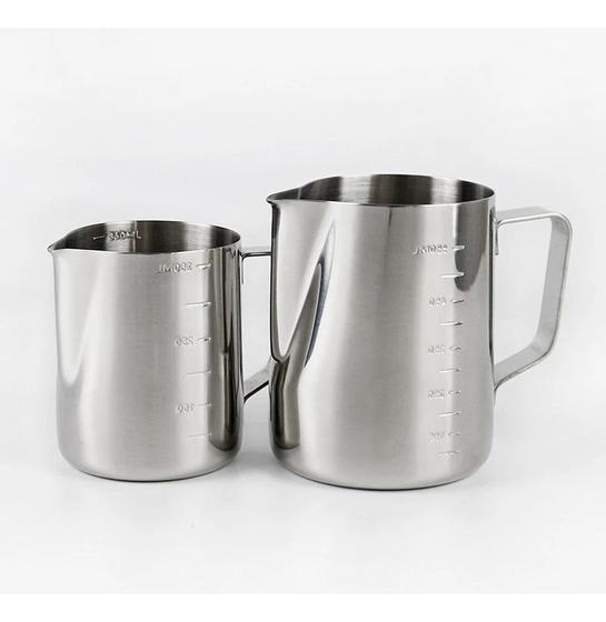 Imagem de Kit 2 Leiteira Inox 350 600ml Cremeira Pitcher Barista Jarra