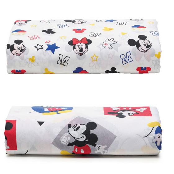 Imagem de Kit 2 Lençois Infantil Mickey Play E Stick Com Elástico Santista