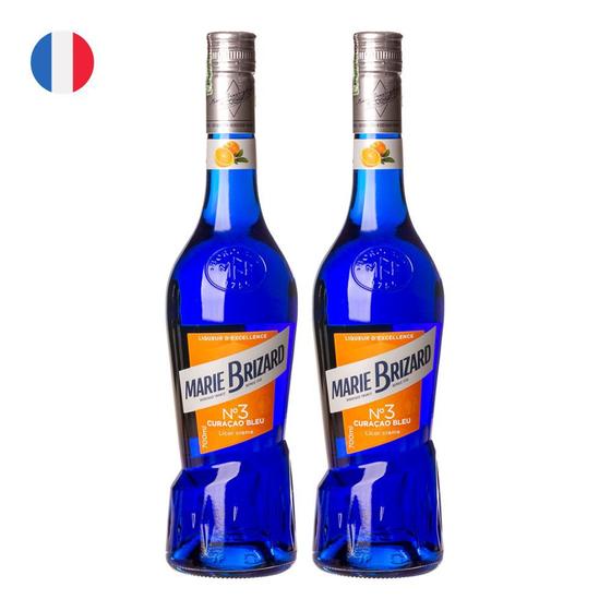 Imagem de Kit 2 Licores Marie Brizard Curaçao Bleu França 700ml