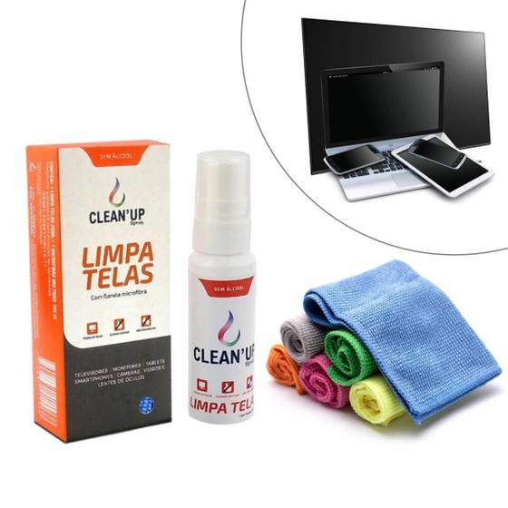 Imagem de Kit 2 Limpa Tela Notebook Tablet Monitor Tv Celular Pelicula