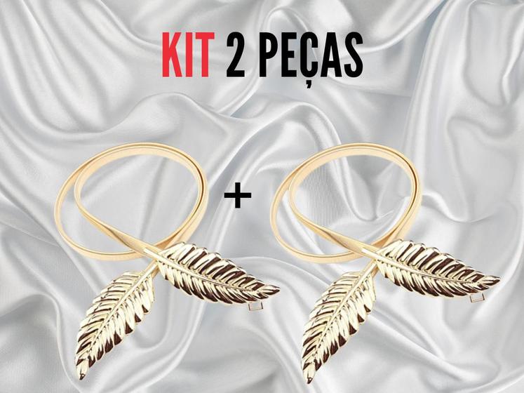 Imagem de Kit 2 Lindos Prendedores Abraçadeiras Para Cortina Folhagem Suprema Elegante 2 Peças