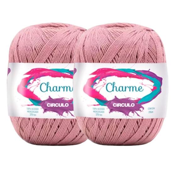 Imagem de Kit 2 Linha Fio Charme Circulo  396m/150g para Croche