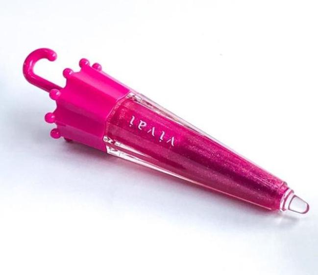 Imagem de Kit 2 lip gloss guarda-chuva metálico ação hidratante colorido