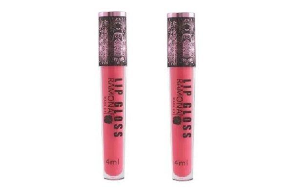 Imagem de Kit 2 Lip Gloss Hi. Cor 4 Rosa Chiclete 4ml - Ramona Make Up