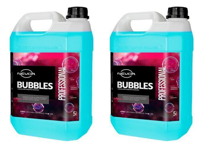 Imagem de Kit 2 Liquidos Para Bolhas De Sabão Bubbles 5 Litros Nevoa