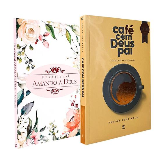 Imagem de Kit 2 Livros  Café com Deus Pai + Devocional Amando a Deus - Flores