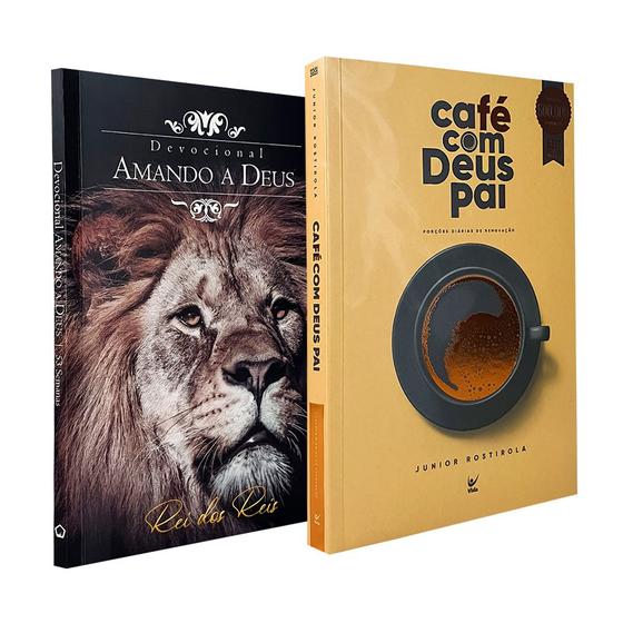 Imagem de Kit 2 Livros  Café com Deus Pai + Devocional Amando a Deus - Leão