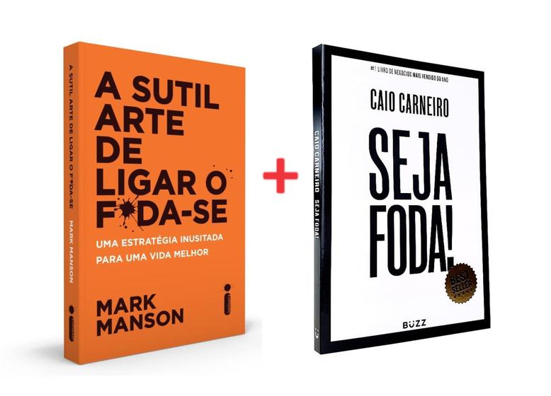 Imagem de Kit 2 Livros desenvolvimento pessoal A Sutil Arte De Ligar O Foda-se + Seja Foda