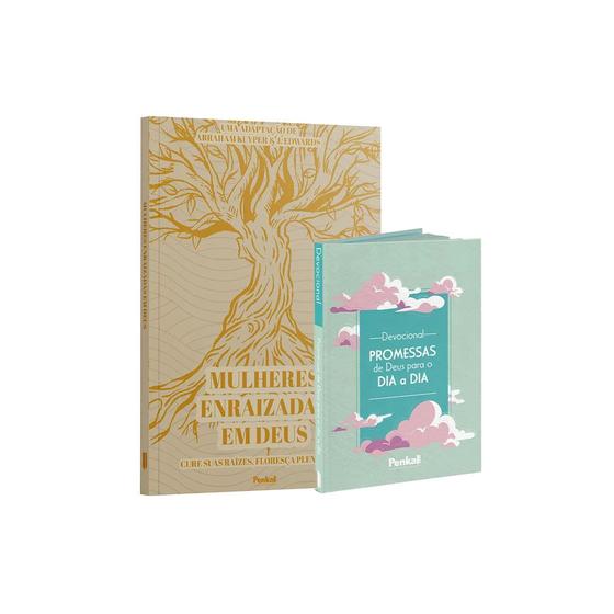 Imagem de Kit 2 Livros - Devocional com Deus Pai - Mulheres Enraizadas + Dev Prom. dia dia - Nuvens Esverdeadas