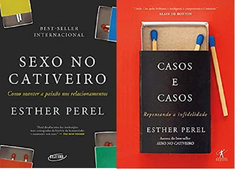 Imagem de KIT 2 LIVROS ESTHER PEREL Sexo no cativeiro Como manter a paixão nos relacionamentos + Casos e casos