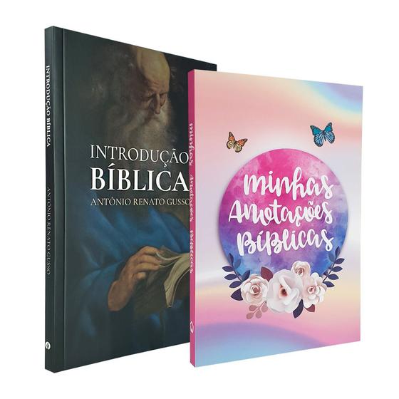 Imagem de Kit 2 Livros  Introdução Bíblica + Minhas Anotações Bíblicas - Borboleta