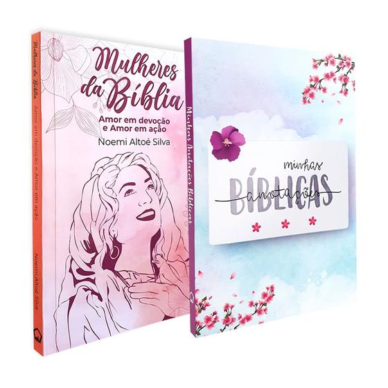 Imagem de Kit 2 Livros  Mulheres da Bíblia + Minhas Anotações Bíblicas - Aquarela