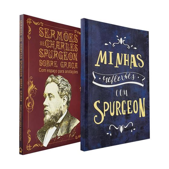 Imagem de Kit 2 Livros Sermões de Charles Spurgeon sobre Graça e Caderno Minhas Reflexões