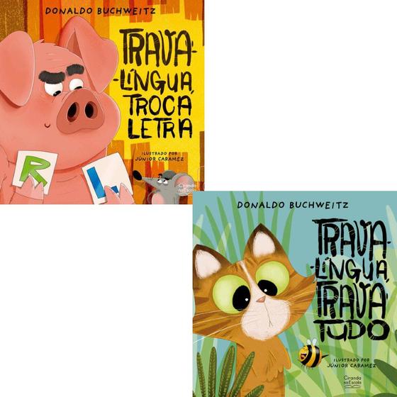 Imagem de Kit 2 livros trava-língua: troca letra + trava tudo