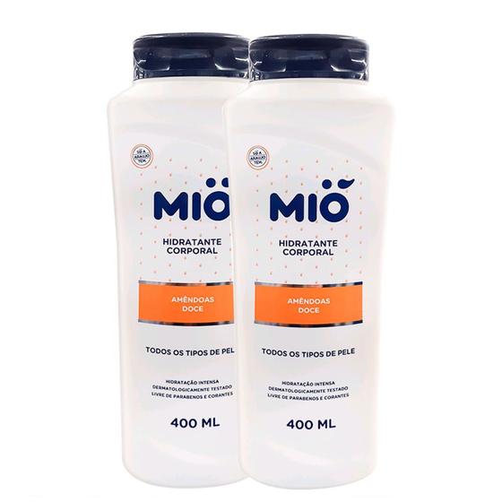 Kit 2 Loção Hidratante Mió Amêndoas Doce 400ml Menor preço em Kit 2 Loção Hidratante Mió Amêndoas Doce 400ml