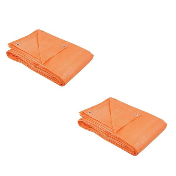 Imagem de kit 2 Lona Laranja Reforçada 2x2 metros 70  AJAX