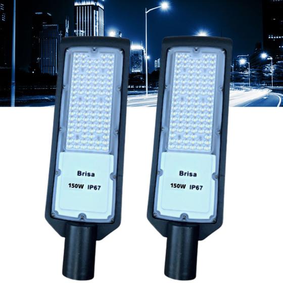 KIT 2 Luminária Led Para Poste 150w Iluminação Publica Bivolt Ip67