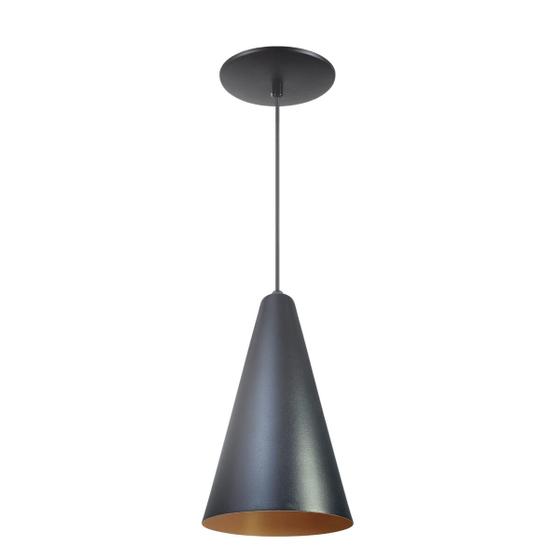 Imagem de Kit 2 Luminária Pendente Cone Com Interior Cobre Com Fiação 110/220v