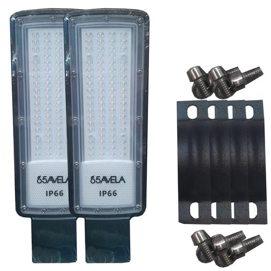 Imagem de Kit 2 luminaria publica smd 100w 6500k ip6631