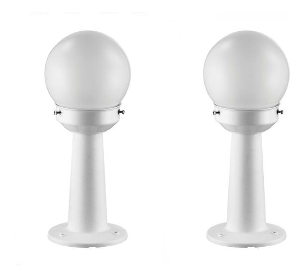 Kit 2 Luminárias De Chão Balizador Poste De Jardim Globo 551 Click