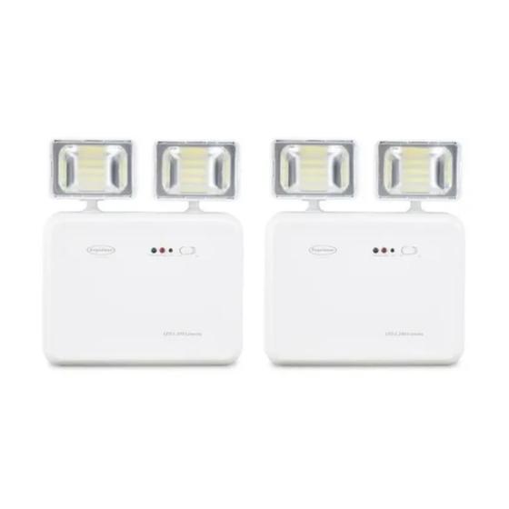 Kit 2 luminárias de emergência 2 faróis 2200lm segurimax Luminária de