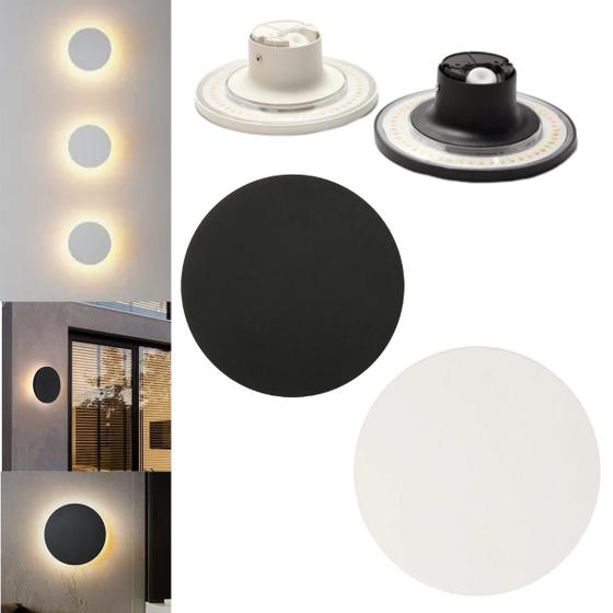 Kit 2 Luminárias Lâmpada Disco Arandela Eclipse Led 12W Bivolt Luz