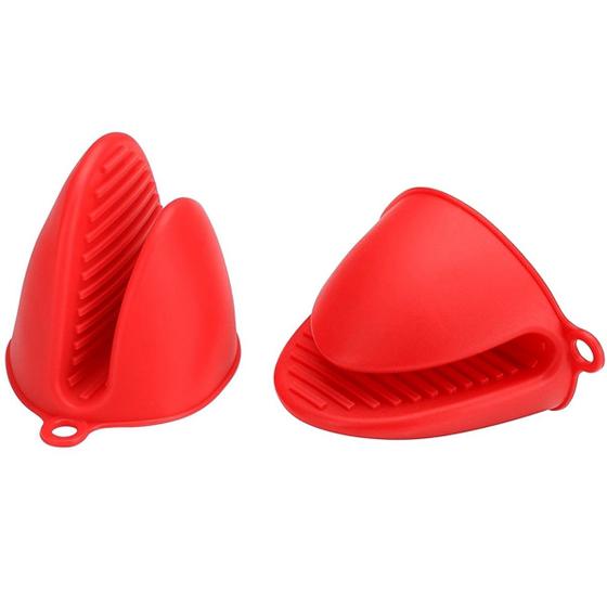 Imagem de Kit 2 Luvas Térmica Pegador de Silicone Bico de Pato para Fogão Forno Panelas Travessas