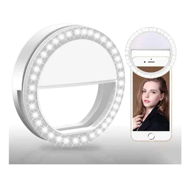 Imagem de Kit 2 Luz Selfie Ring Light Clipe Anel Led Flash Celular