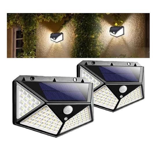 Imagem de Kit 2 Luz Solar Externa Com Sensor de Movimento Decoração Jardim